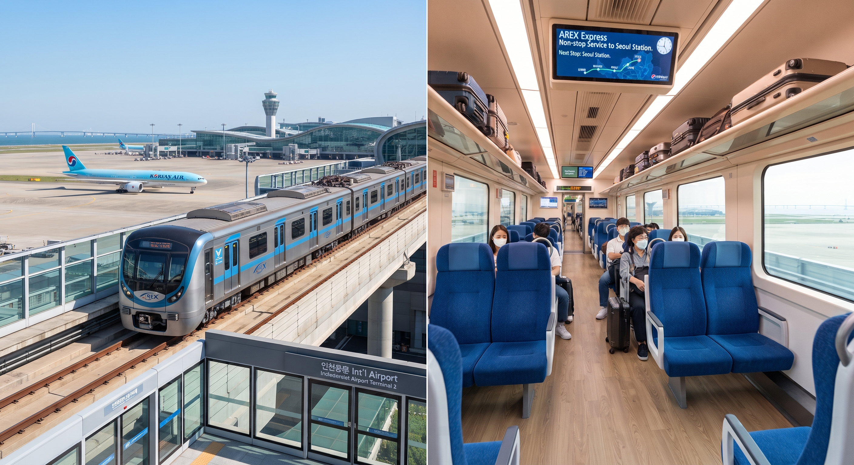 AREX train at Incheon Airport station platform